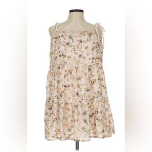 Floral Tiered Sundress in Blush Peach